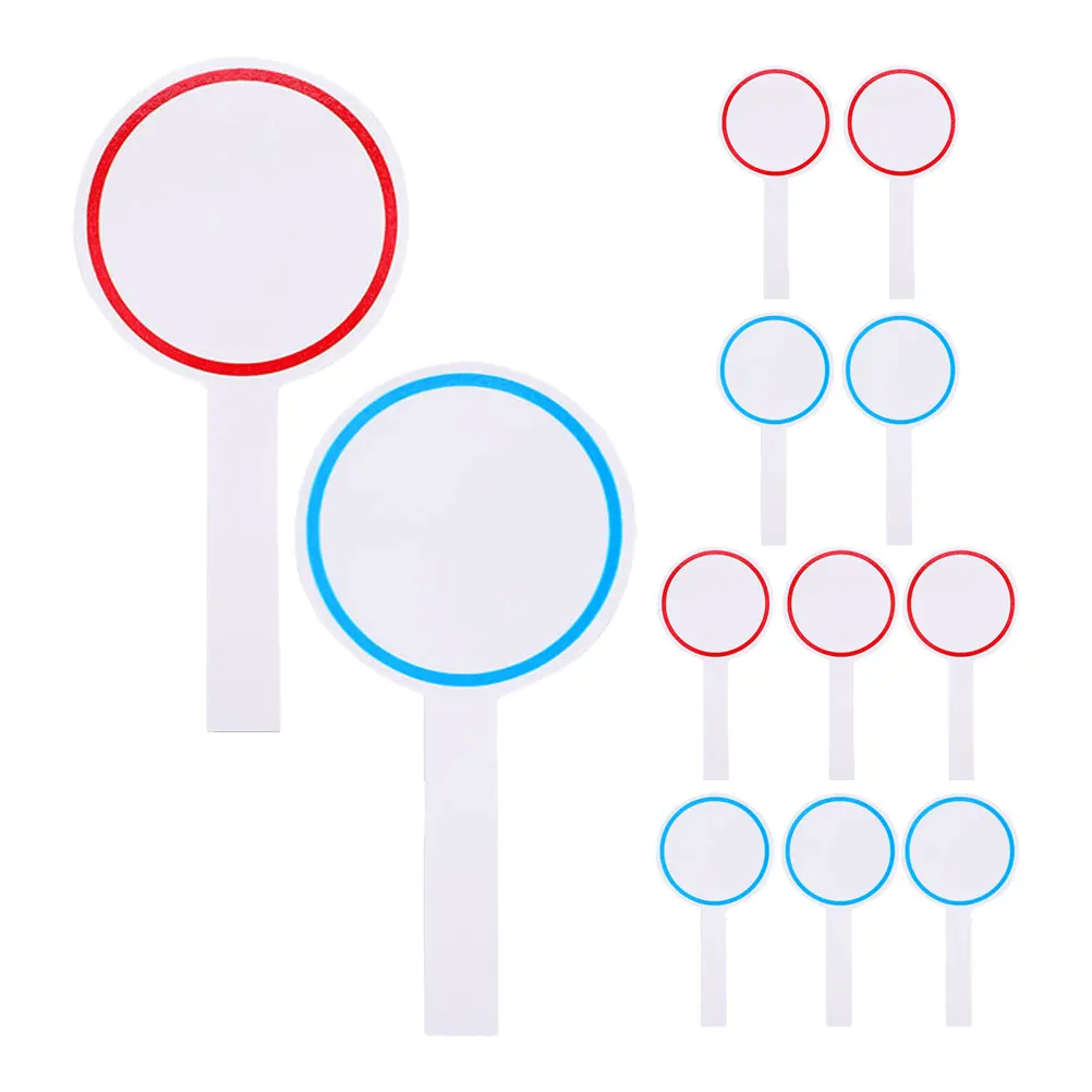 12 Pcs Scoreboard Scoreboards Portable Number Erasable Advertising Signs Answer Dry Erase Paddles Classroom Voting White