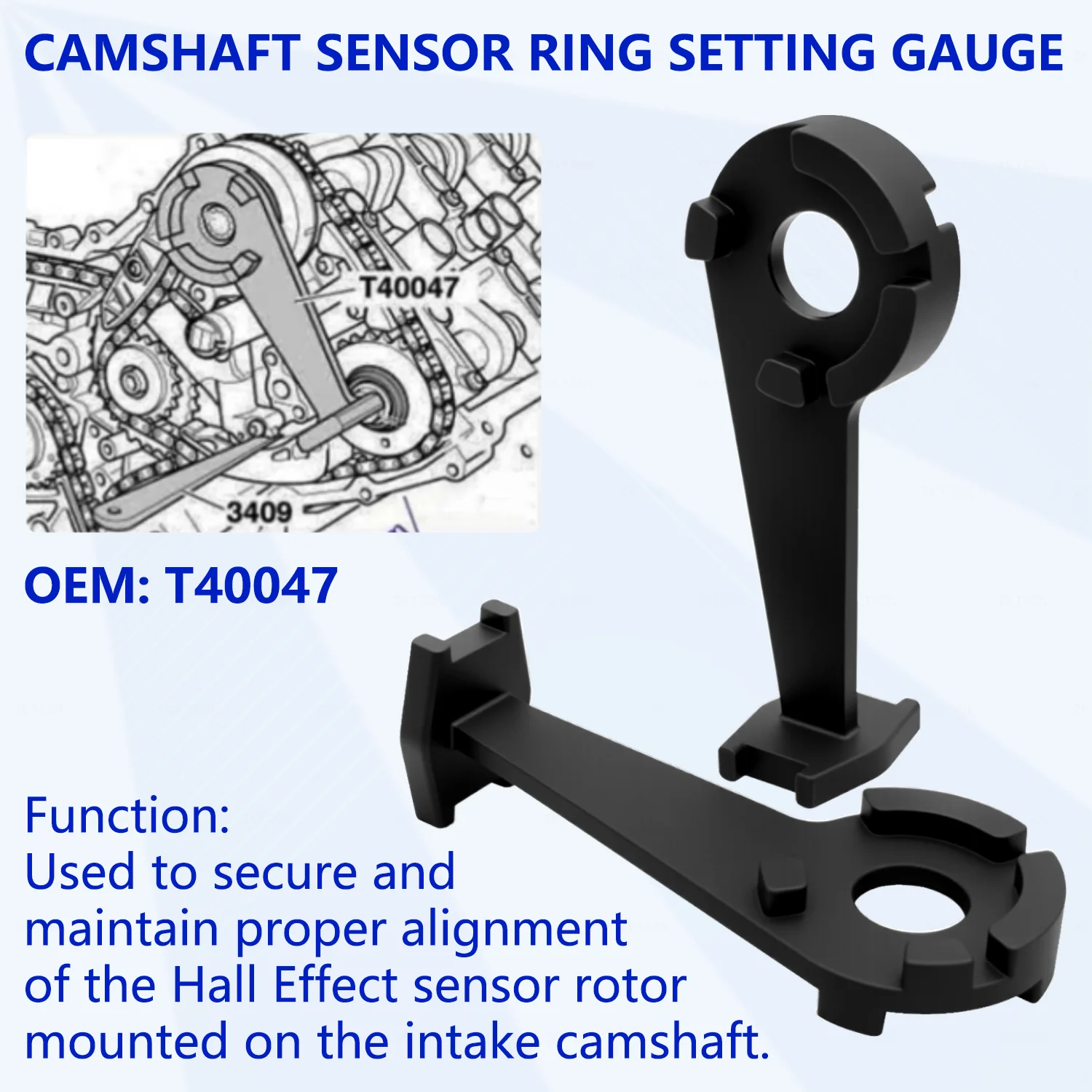 Herramienta de bloqueo de sincronización y alineación del árbol de levas del motor, adecuada para los modelos Volkswagen y Audi T40047, T40046, T3242, T40058.