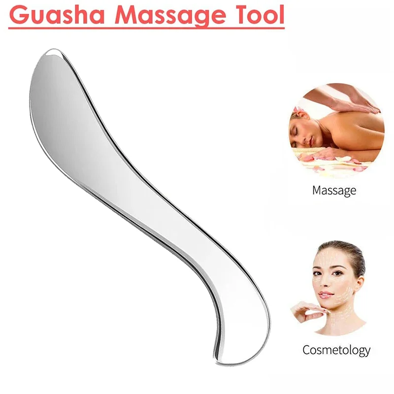 Stainless Steel Gua Sha Tool Muscle Fascia Scraper Skin Scraping Massage Tool For Shoulder Back Arm Leg Care Massage Beauty Tool