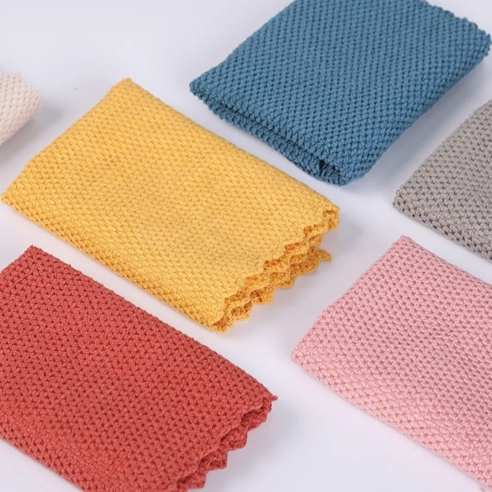 New Microfiber Cleaning Towel Absorbent Thickened Cleaning Cloth No Watermarks Pearl Weave Dish Cloth Car Washing