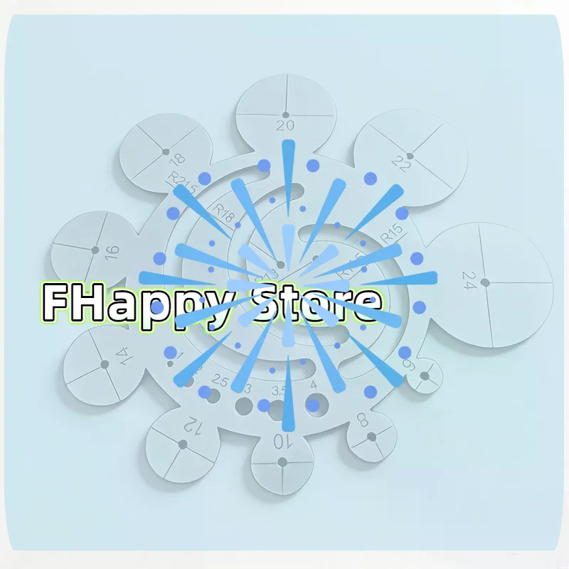 [MA]11 In 1 Multi Function Circle Template Radius Gauge 8 24mm Round Corner Arc Finder Center Locator Ruler For Woodworking[MA]