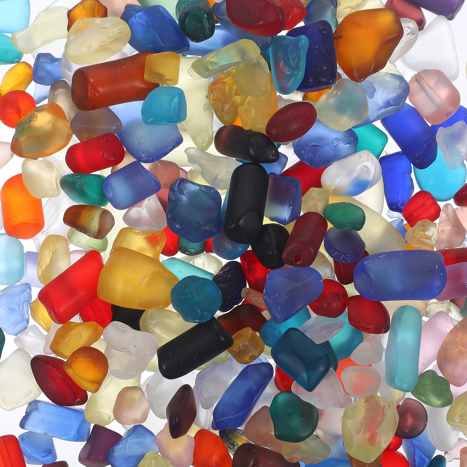 

0.5KG Decorative Polished Colored Glass Sand Natural Stone Substrate Fish Tank Decoration Landscape Non fading for Aquarium