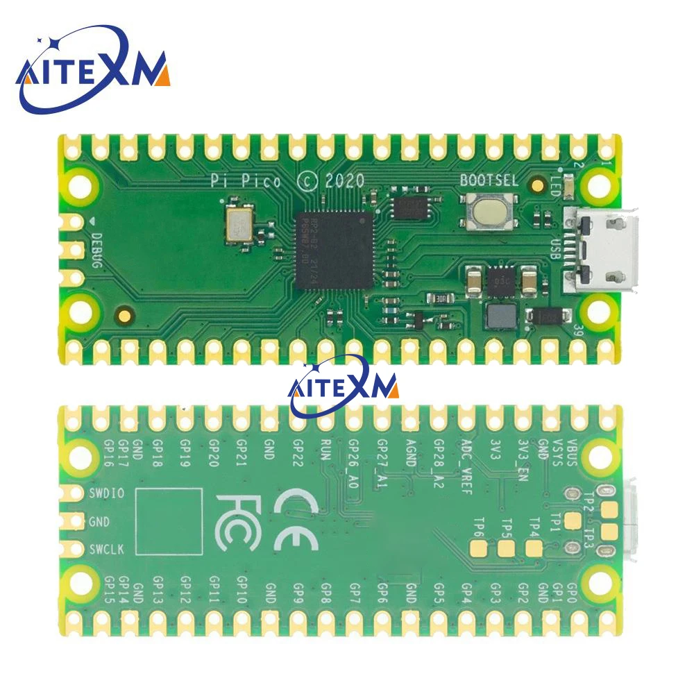 Raspberry Pi Pico Board RP2040 TYPE-C / MICRO Dual-Core 264KB ARM Low-Power Microcomputers High-Performance Cortex-M0+ Processor