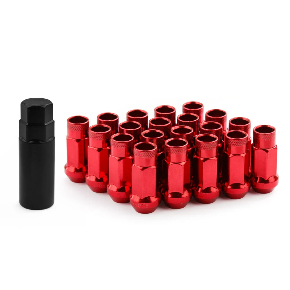 

19HEX Blox Nuts Security Key Wheel Nuts Lug Nuts M12x1.5 M12x1.25 Length 48mm With Aluminum Alloy 7075-t6