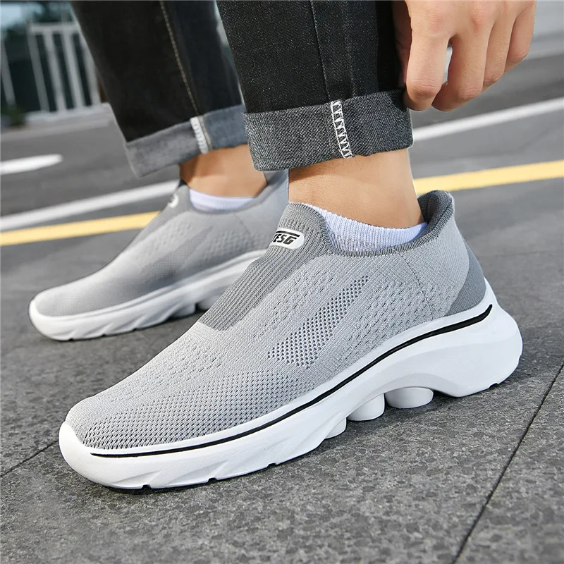 Spring Summer Shoes for Man Breathable Knit Casual Shoes Lightweight Sport Shoes Youth Fashion Chunky Sneaker