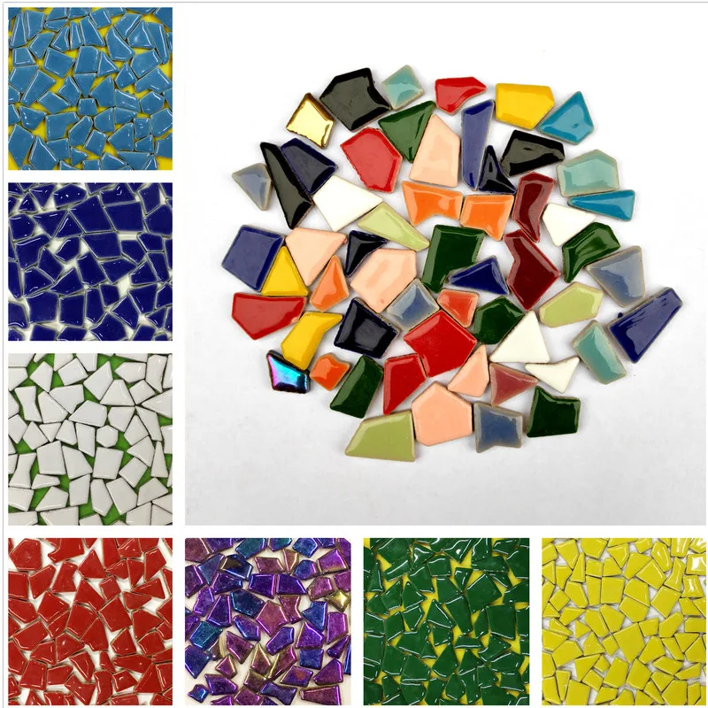 100g nieregularne mozaiki dokonywanie kreatywne ceramiczne płytki mozaikowe DIY Hobby ścienne rzemiosło wykonane ręcznie dekoracyjne materiały mozaiki sztuk