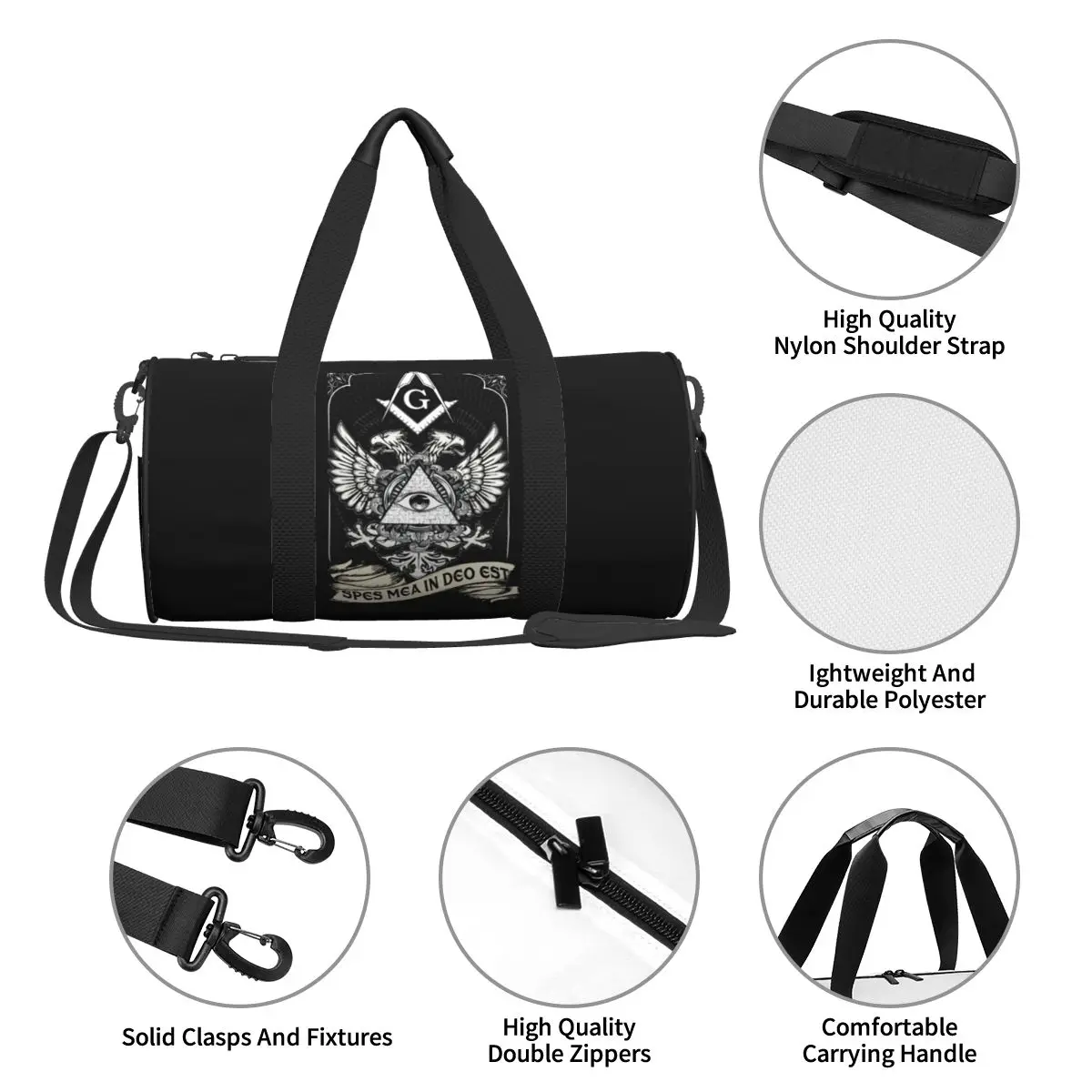 Borsa da palestra con logo massone Bussola Mason Borse sportive impermeabili con scarpe Borsa da allenamento con design grafico Borsa fitness per coppia