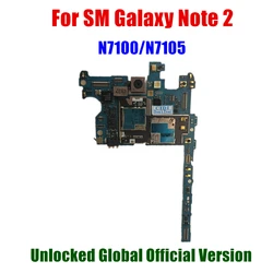 EU Version & Unlocked Board For Samsung GALAXY Note II N7100 N7105 Note 2 Motherboard Logic Mother Board Plate