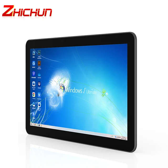 Industrial Control 43 Inch All-in-One Capacitive Resistive Screen Tablet PC Wall Mount Install  Windows/Linux for CNC Machine