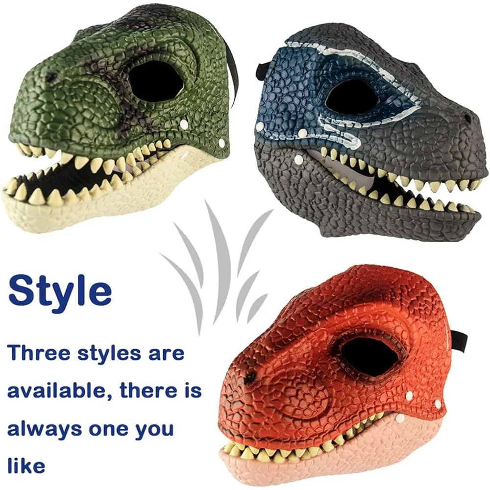 

Halloween Dinosaur Mask Horror Dinosaur Headgear Raptor Scary Party Props Halloween Decoration Best Gifts for Kid Children