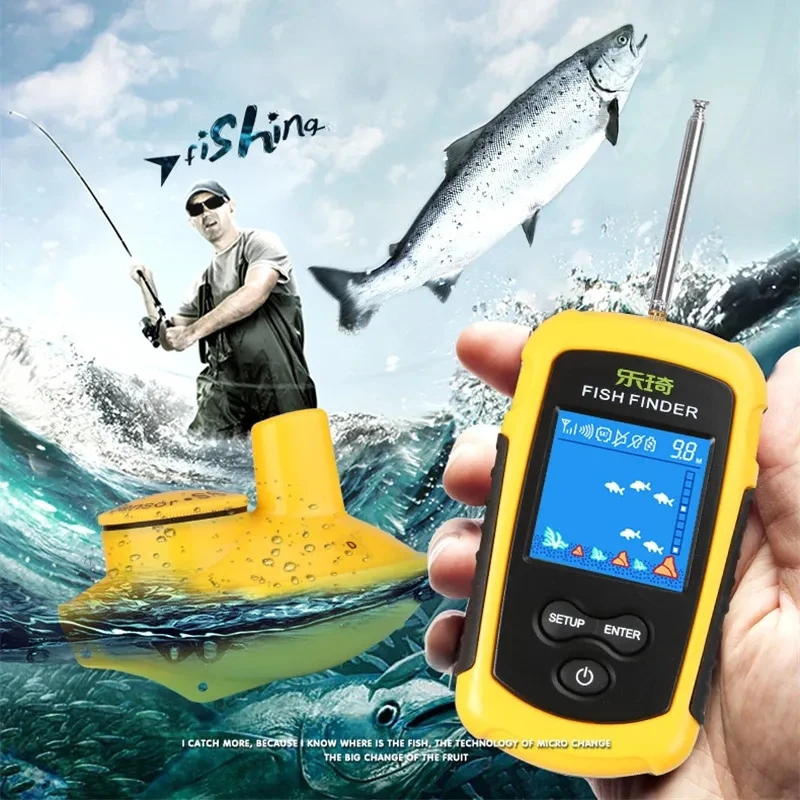 

Wireless Sonar Fishing Detector Color Screen Depth 40M Distance 100M Fish Finder River Sea Pool Lake Protable Fishing Tool