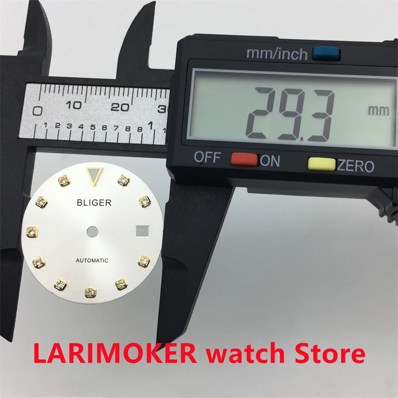 BLIGER-esfera estéril de 29,3mm, compatible con Miyota 8205, 8215, 821A, PT5000, ETA 2836, 2824, gaviota 1612, Mingzhu DG2813, 3804, movimiento