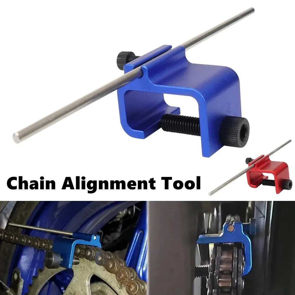 

Universal Motorcycle Chain Alignment Tool Aluminium Sprocket Chain Adjustment Tool Fast and Accurate Motorcycle Chain Alignment