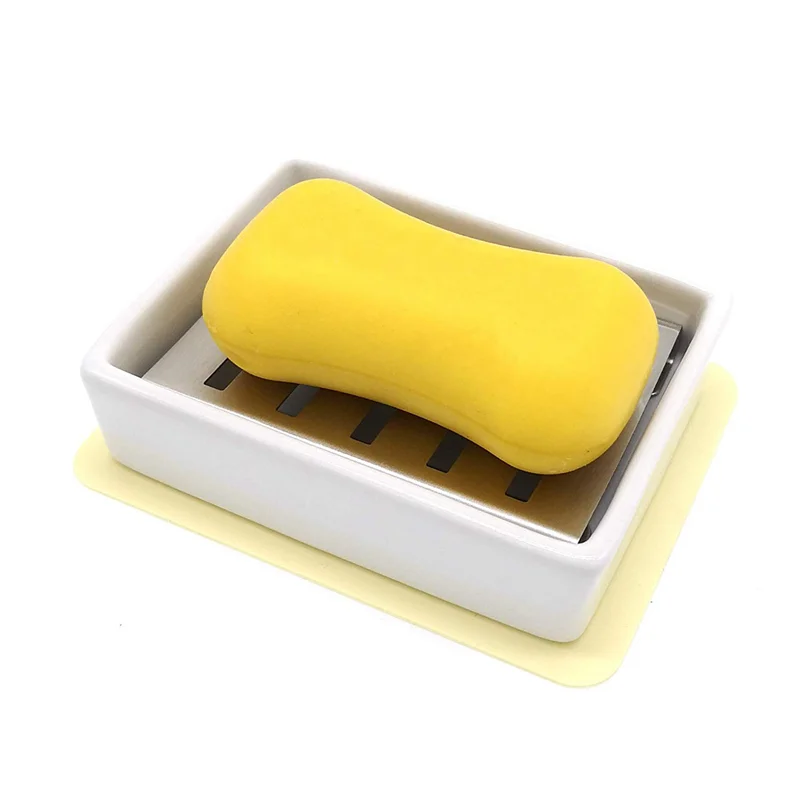 

3X Soap Dish Stainless Steel Soap Holder For Bathroom And Shower Double Layer Draining Soap Box