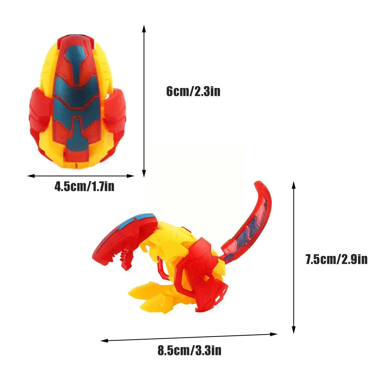 10PCS Monster Dinosaur Robot Toys For Children Deformation Dinosaur Robot Eggs AutomaticTransform Twisting Boys Girls Gifts