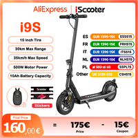 iScooter i9s Electric Scooter 10inch 10Ah 500W Electric Kick Scooter 35km/h Foldable Scooter Electric Adult e Scooter 30km Range