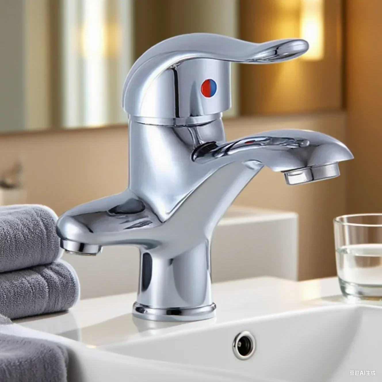 

Double-Hole Basin Hot And Cold Water Bathroom Sink Mixing Valve Switch Filter Nozzle Bathroom Washbasin Replacement Parts