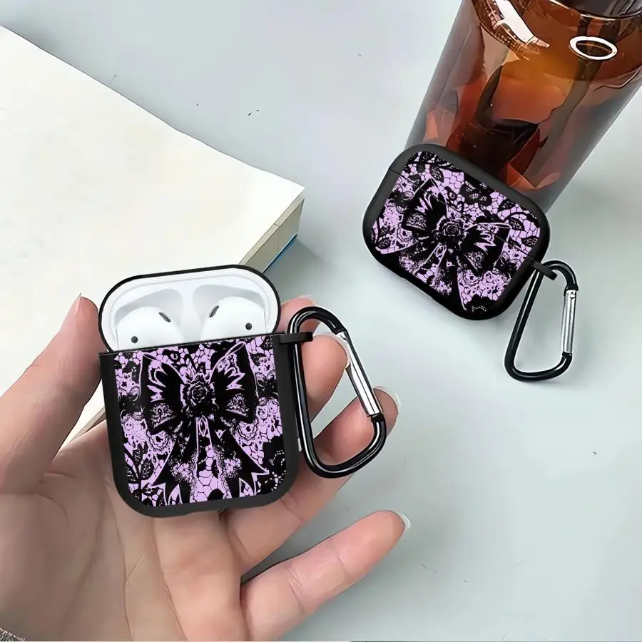 

Earphone Cases Cover Case For Airpods Pro2 1 4 Pro3 3 2 Pro Black Lace Cool