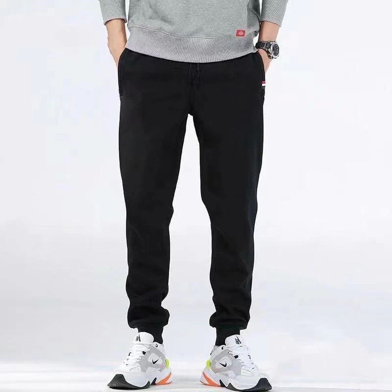 Winter Lambswool Warm Casual Pants Men's Fitness Jogging Sweatpants Male Solid Drawstring Bottoms Fleece Straight Trousers M-5Xl, image 5