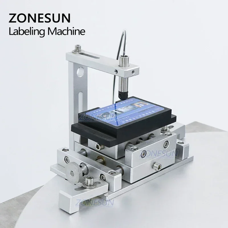 ZONESUN ZS-TB606 Semi-automated Price Packaging Labeling Sticker Machine Label Dispenser Machine Applicator Transparent Benchtop