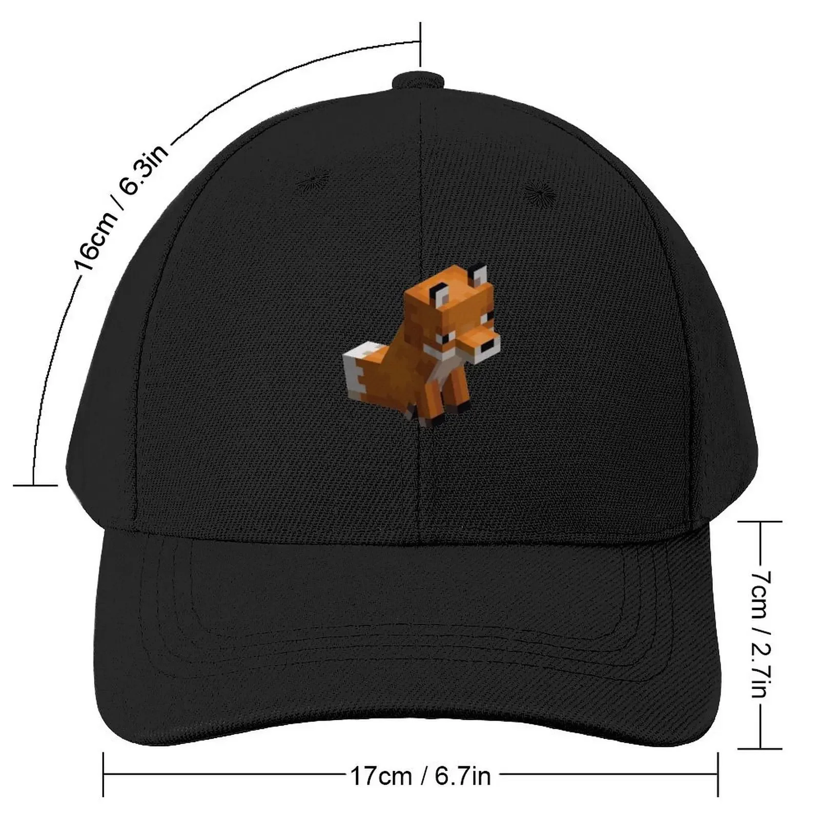 Fox sitting Baseball Cap Hood funny hat Elegant Women's Hats Men's