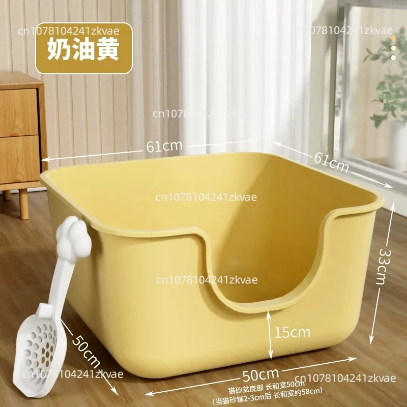 Extra Large Cat Litter Box, Anti-Scatter & Leak Proof Enclosed Toilet for Giant Breed Cats Training