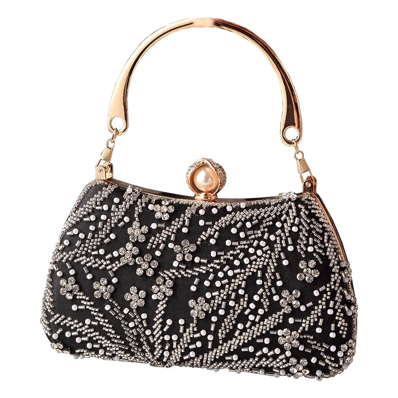 

Ladies Dinner Heavy Industry Bead Embroidery Annual Wedding Bridal Clutch Partybag Bolsos De Lujo Mujer Marcas Famosas Pearl Bag