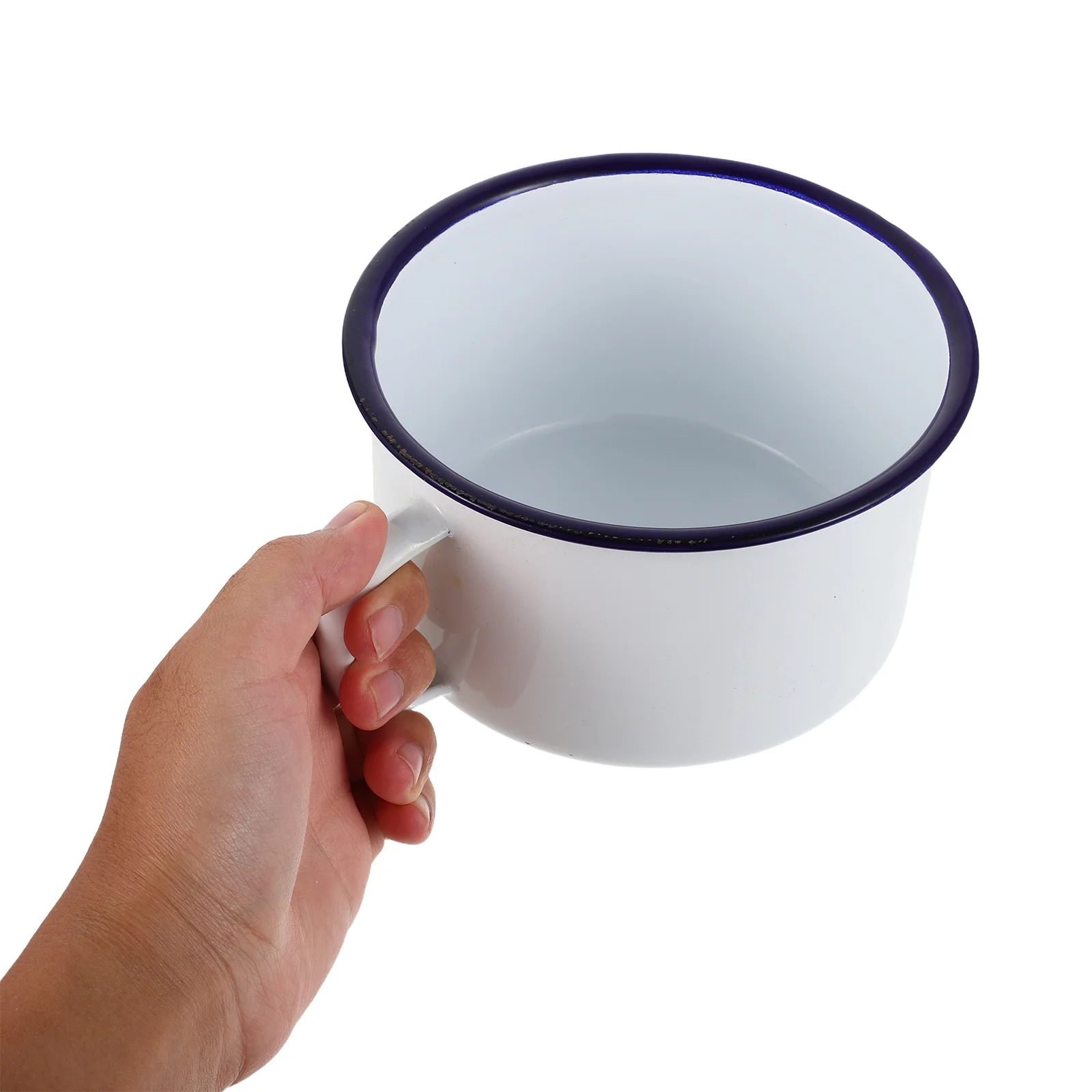 

Retro Enamel Ramen Vintage Style Large Mouth Microwave Safe Noodle Soup Bowl For Instant Noodles Japanese Food Service