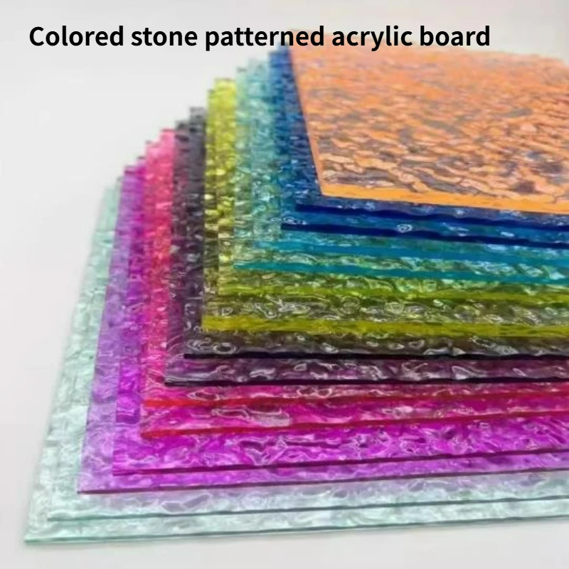 1pcs Thick 5mm Water Ripple Color Plexiglass Rainbow Acrylic Radiant Wave Board for DIY/Jewel Display/Advertising/Decorate