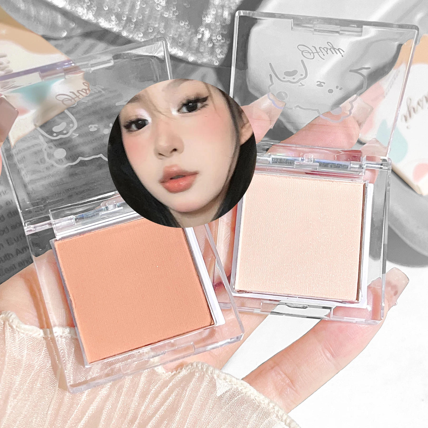 Piastra per ombretti monocromatici ad alta lucentezza, impermeabile, resistente al sudore, opaca, colore naturale, illumina e tenere il trucco