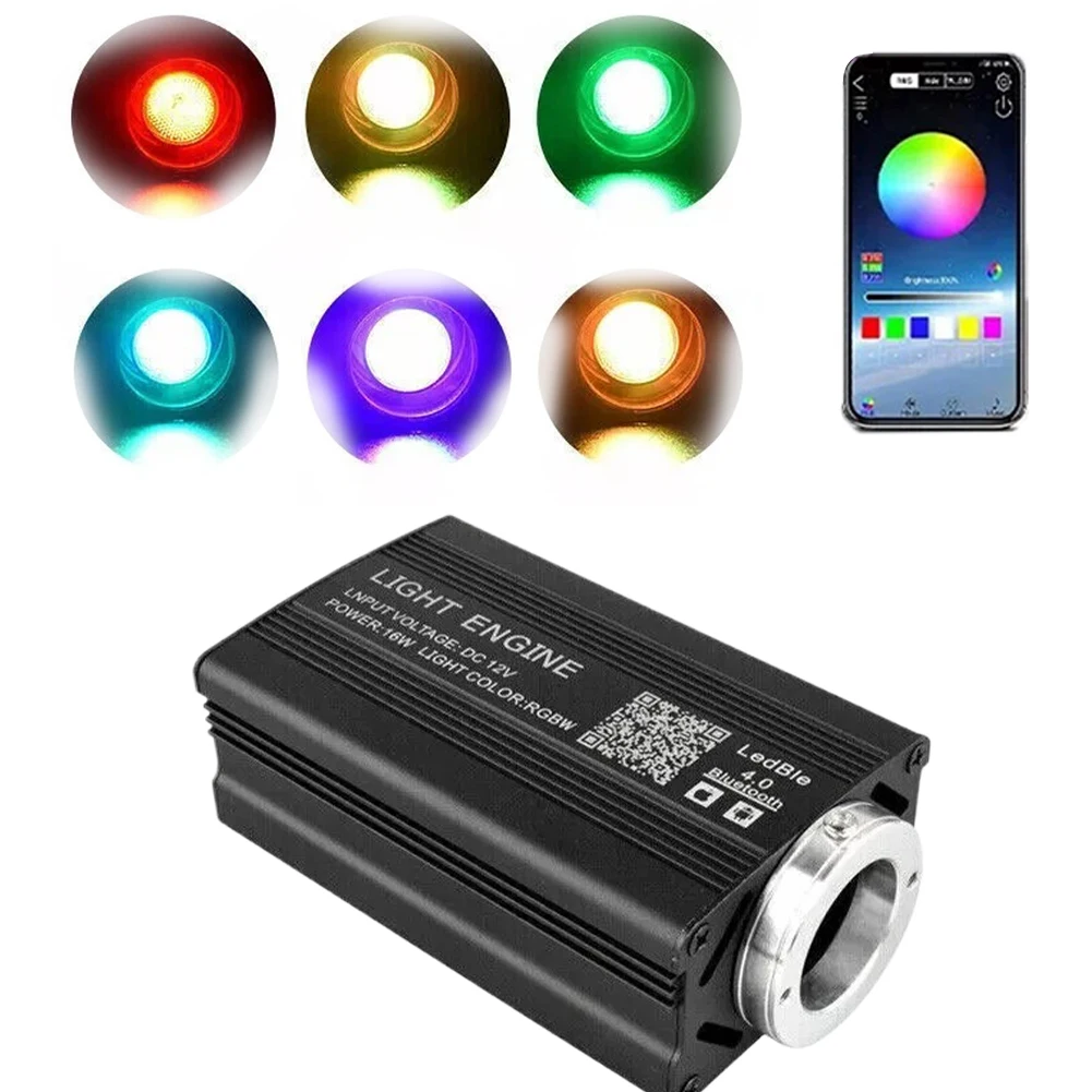 Luz de estrella para techo de coche, 12W, 16 colores, Control por aplicación, luces de neón, luz de techo de estrella óptica para techo de cielo estrellado