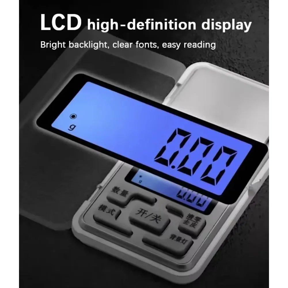 300g/500g X 0.01g/0.1g Jewelry Scale High Precision Pocket Scale Gold Diamond Jewelry Weight Balance Electronic Scale Tool New