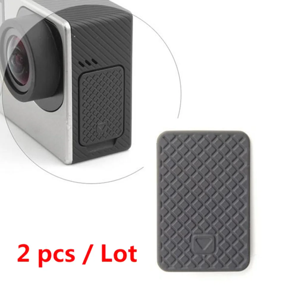 

2pcs Side Cover For Premium Abs Replacement Compatible With Hero Black Silver Edition Dustproof Usb Port Protection