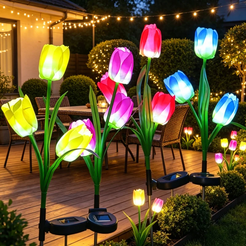 Outdoor Lighting Options - Lampes solaires à 3 têtes en