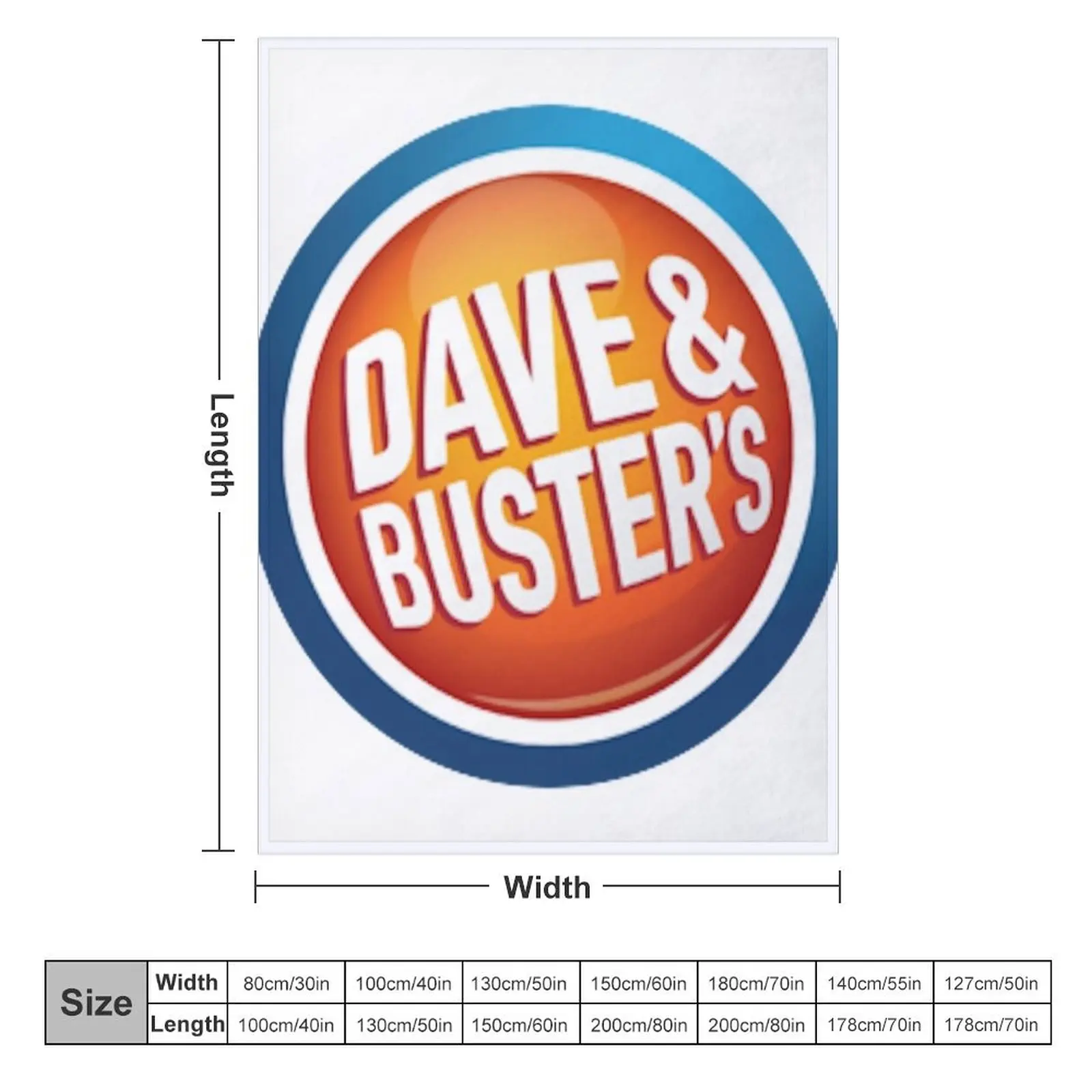 Dave & Buster's Logo Throw Blanket Stuffeds Bed covers Comforter cosplay anime Blankets