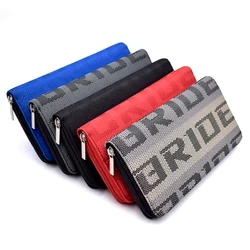 New JDM Style Bride Zipper Wallet Men's Car Key Case Credit Business Card Holders