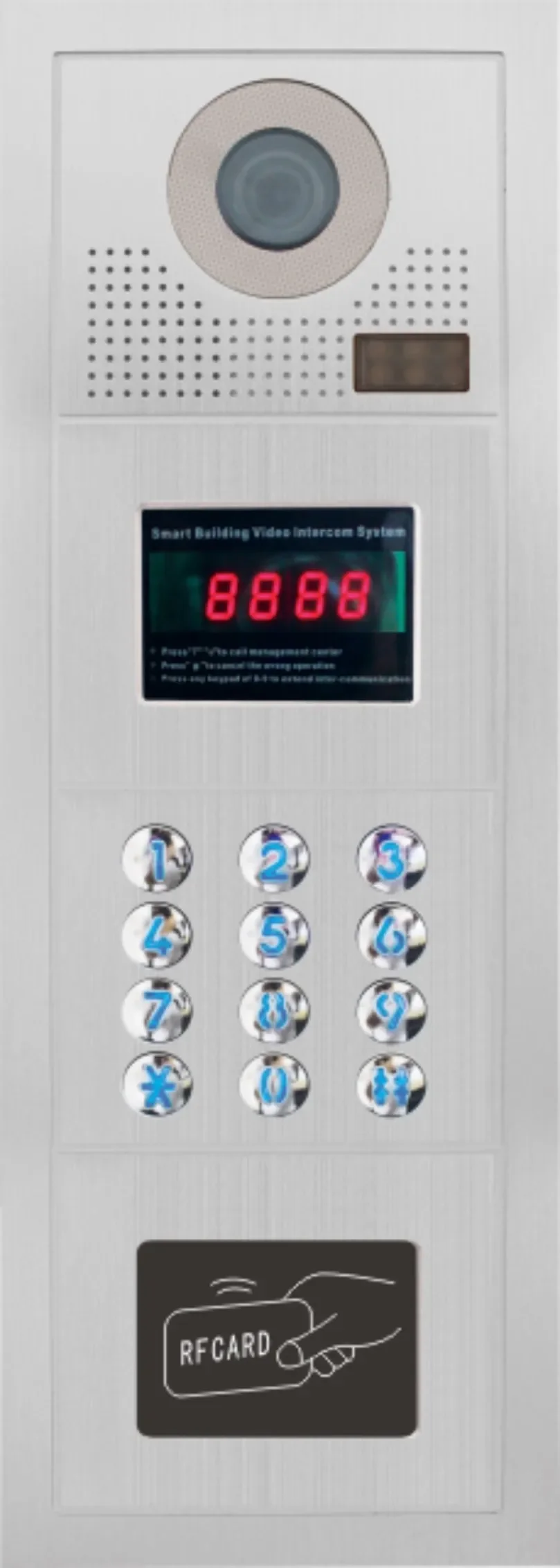 CAT5 Wired Video Intercom System for Apartments, 12V HD Access Control System with Video Door Phone