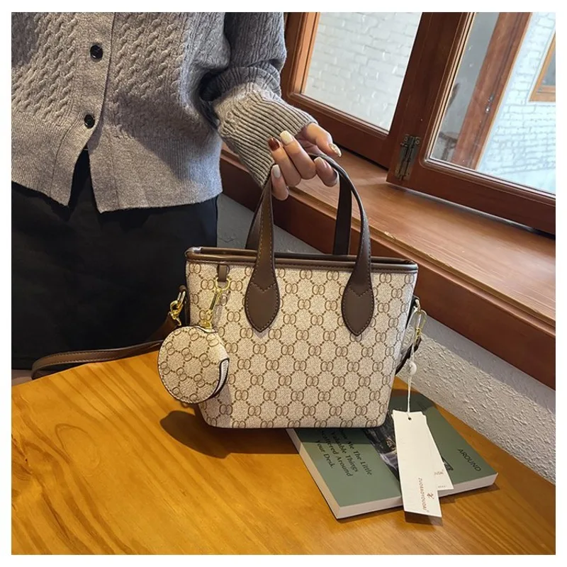 

Decorative Female Shoulder Bag Exhibiting Retro Monogram Refinement Crossbody Bag Granting An Affordable Luxurious Sensation