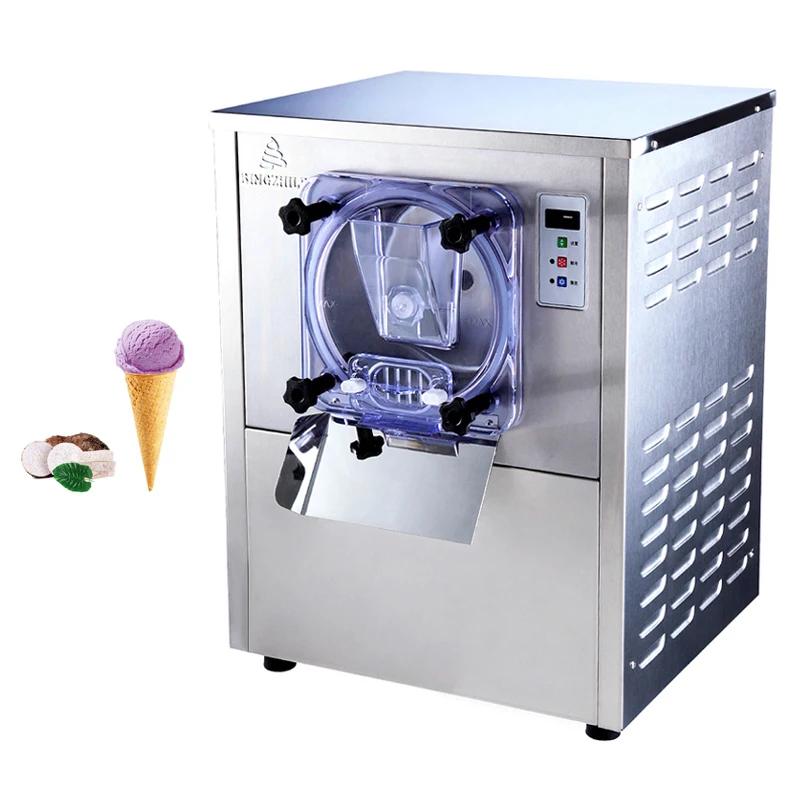 

Commercial Ice Cream Machine 20L / H Table Top Hard Ice Cream Yogurt Maker 1400W Automatic Benchtop Gelato Kitchen Appliance