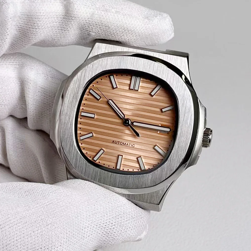 The 2025 New Men's Wristwatch Features a Square Water-Resistant Luminous Date Stainless Steel ST1612 Automatic Movement