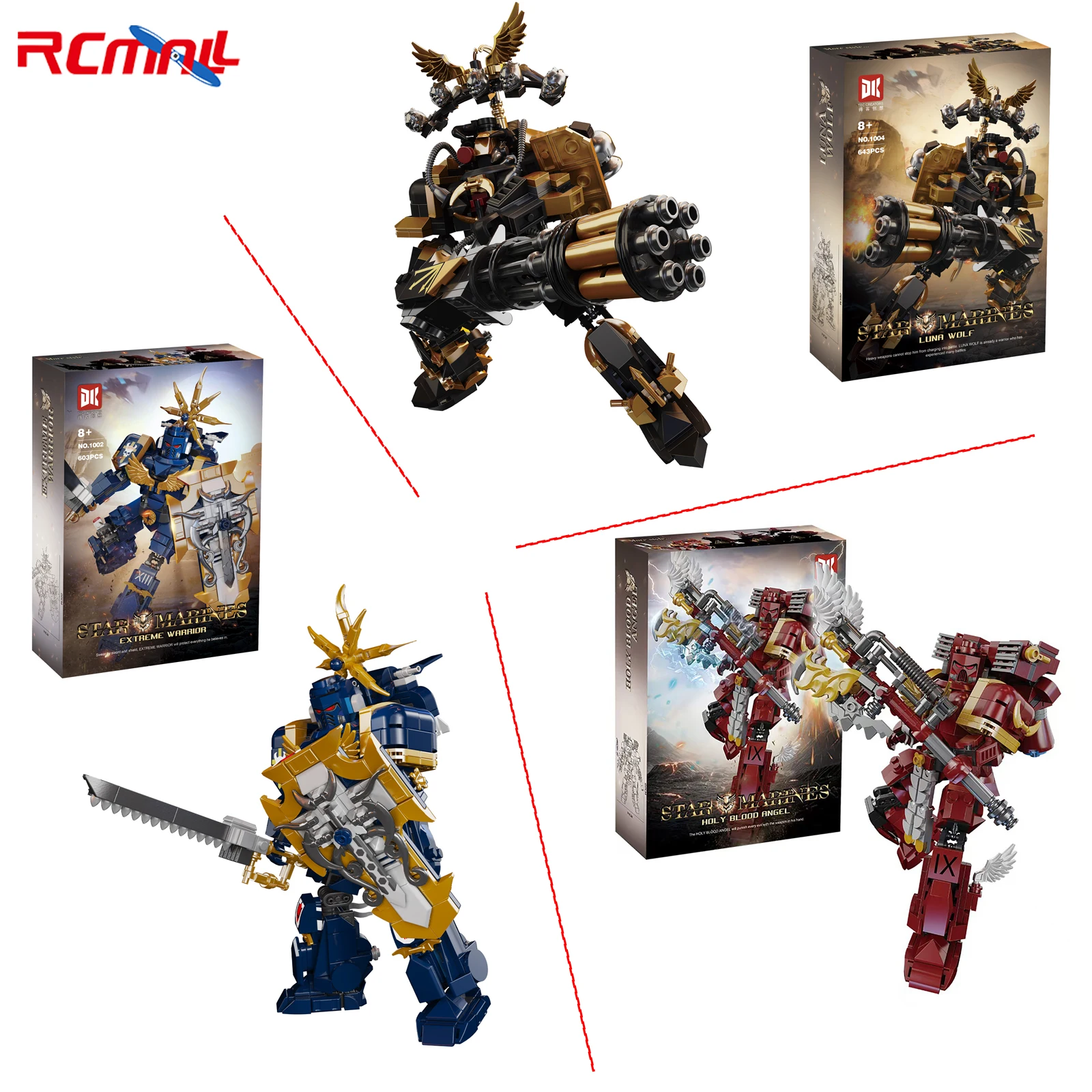 

DK1002 1003 1004 модель воина, собранные строительные блоки, креативные украшения, игрушки для детей, образовательный подарок на день рождения