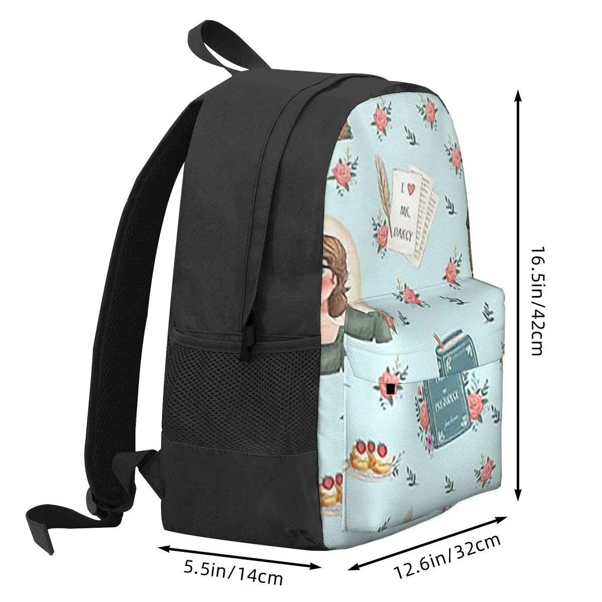 Pride And Prejudice - Jane Austen Inspiration Backpack Student BookBag Children School Bag Computer Shoulder Bags for Men Women