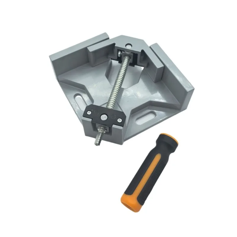 

Зажим угловой 90 градусов, зажим с плоскими губками из алюминиевого сплава, быстрозажимной зажим для деревообработки с одной ручкой