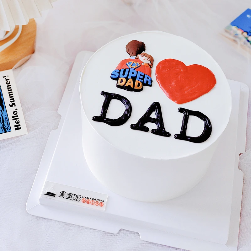 Super Dad Cake Topper Love Dad Father Birthday Cake Topper for Father\'s day Daddy Birthday Party Cake Decorations Gifts