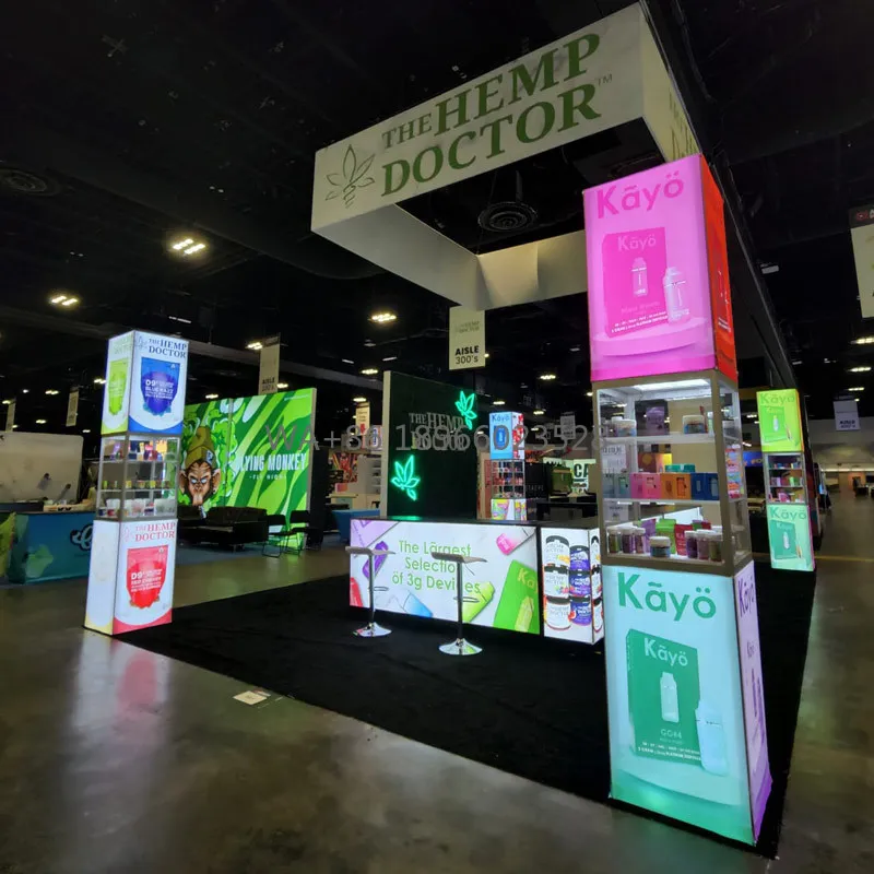 

20X30 Foot Expo Booth Trade Show Booth Tradeshow Display SEG Модульная выставочная будка с подсветкой Дизайн ярмарной стойки со счетчиком