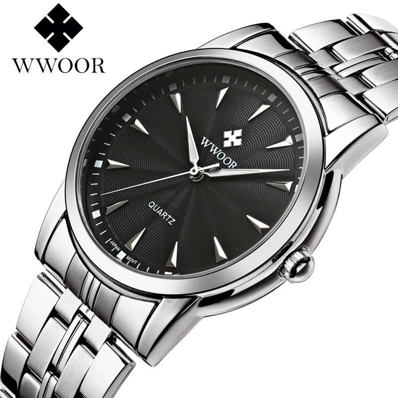 WWOOR nuovi orologi da uomo Top Brand Luxury Fashion Business orologio da polso da uomo al quarzo in acciaio inossidabile impermeabile orologio