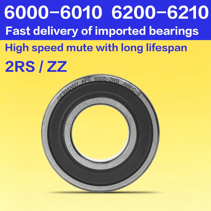2-10pcs abec-9 bearing 6200 6202 6002 6201 6000 6001 6003 6203 6004 6204 6005 6205 6006 6206 -2RS RS Z ZZ bearings image 3