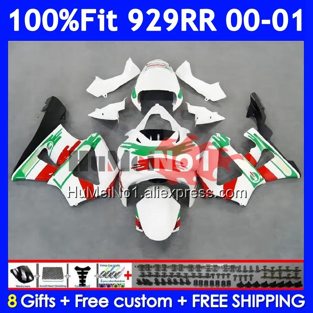 Injection Body For HONDA CBR900 CBR929 CBR 929RR 929 900 RR CC 57No.38 Green red CBR929RR CBR900RR 2000 2001 00 01 Fairings