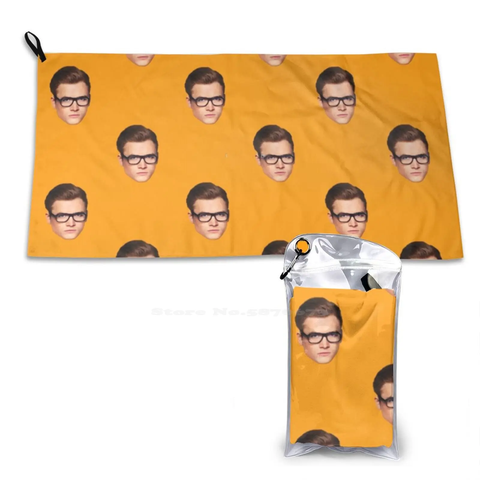 Мягкое быстросохнущее пляжное полотенце Eggsy Taron Egerton Kingsman Eggsy Unwin