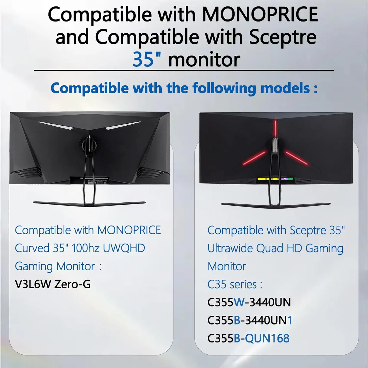 C355B-QUN168 VESA Mount Adapter Compatible with Sceptre 35